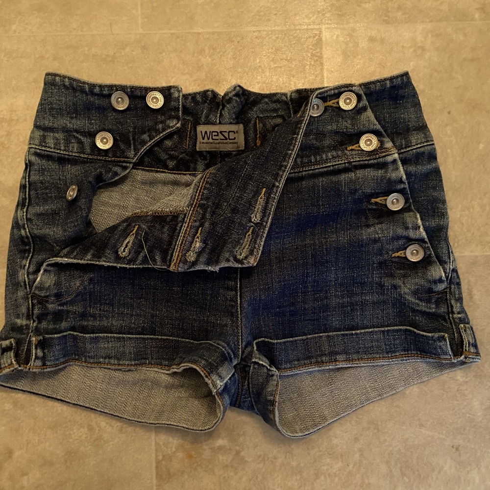 WESC denim sailor shorts